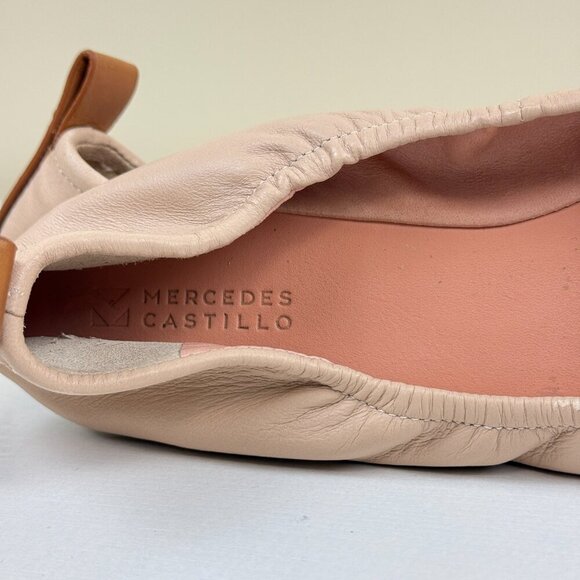 EUC Mercedes Castillo Carola Ballet Flats in Beige Leather - Picture 5 of 8
